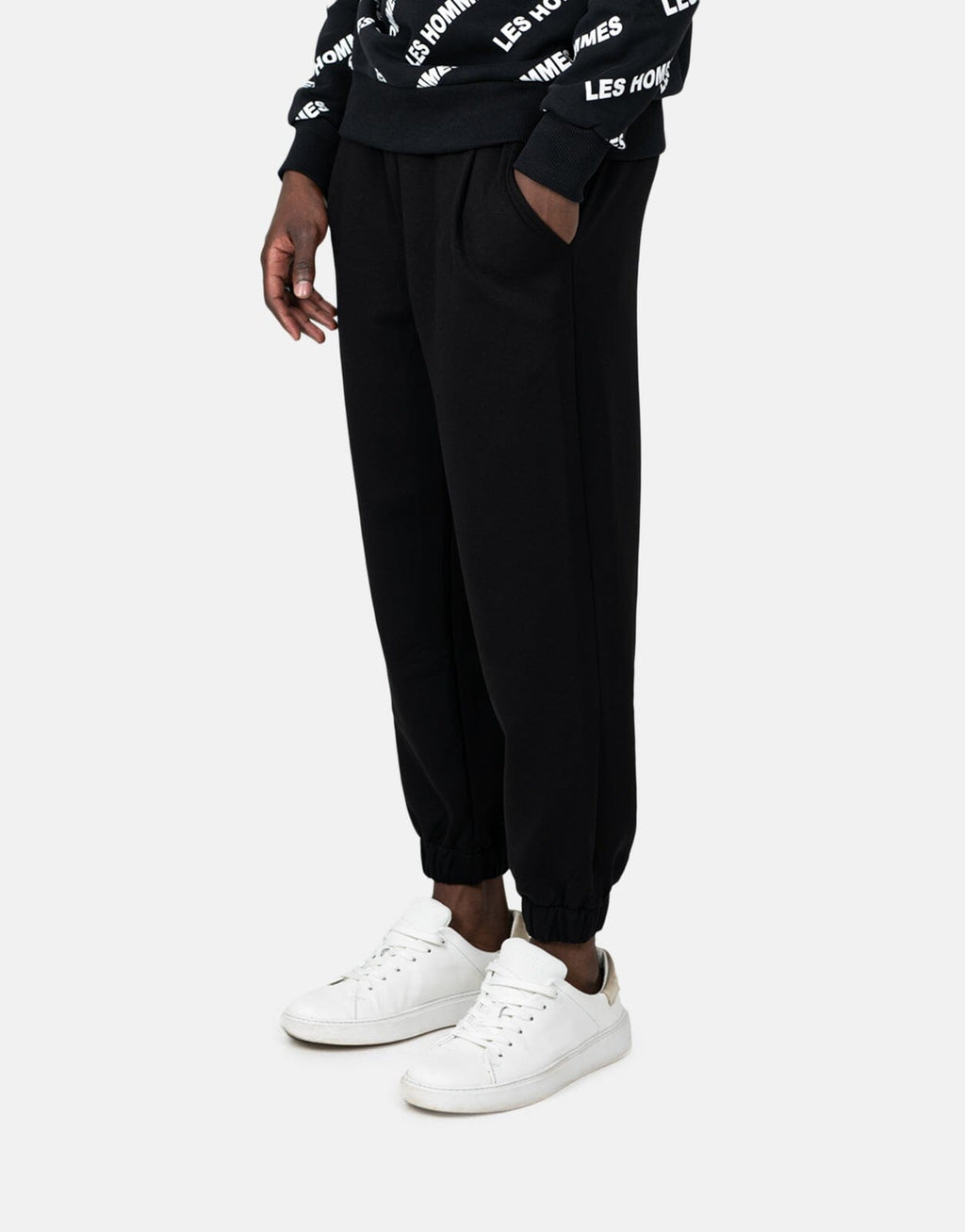 Les Hommes Heavy Black Sweatpants - view 2