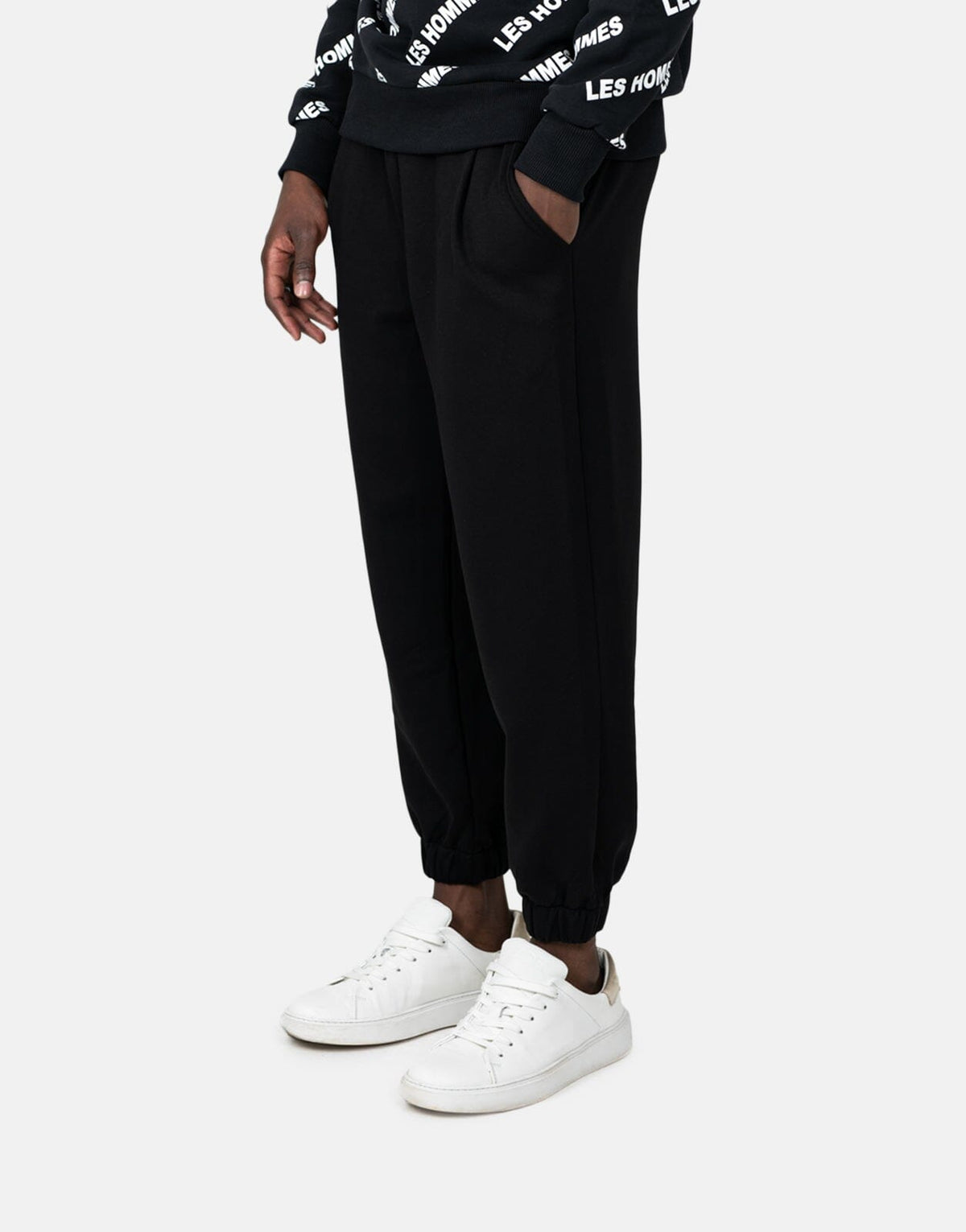 Les Hommes Heavy Black Sweatpants - view 2