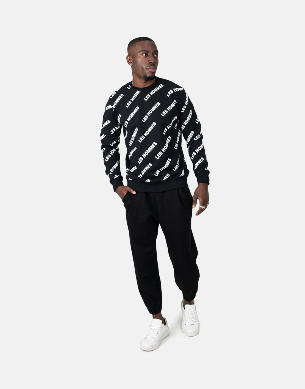 Les Hommes Heavy Black Sweatpants - view 5