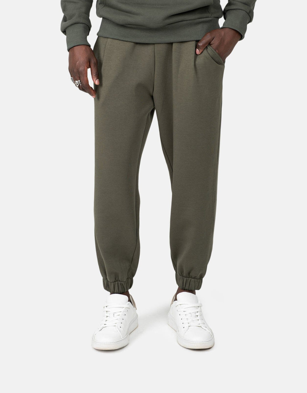Les Hommes Heavy Military Green Sweatpants