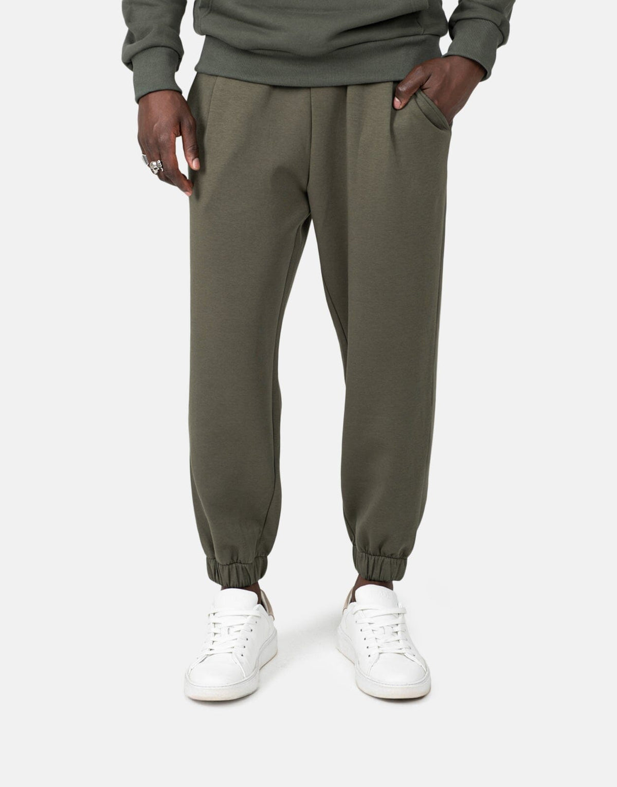 Les Hommes Heavy Military Green Sweatpants