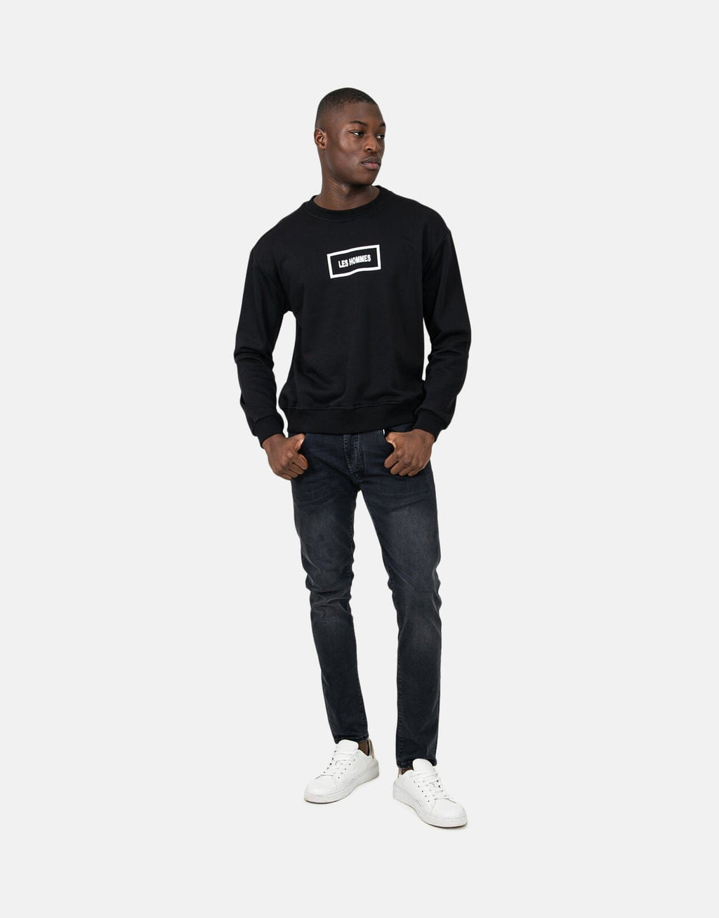 Les Hommes Logo Black Sweatshirt - view 4