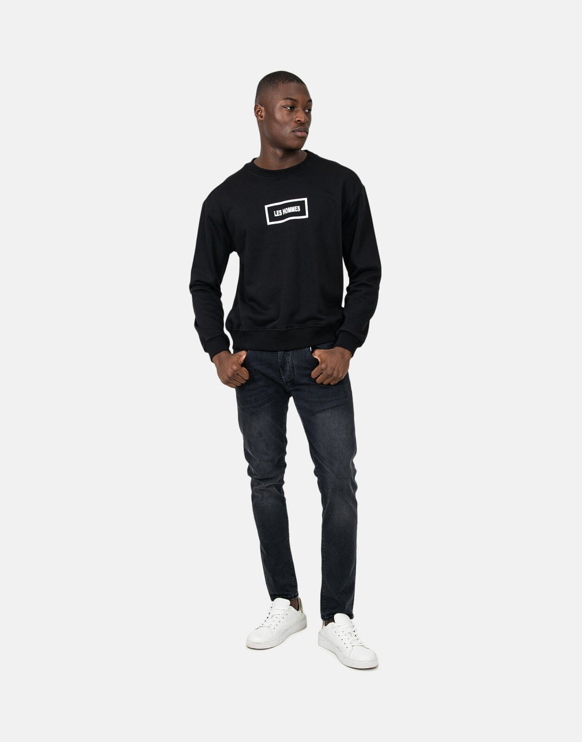 Les Hommes Logo Black Sweatshirt - view 4