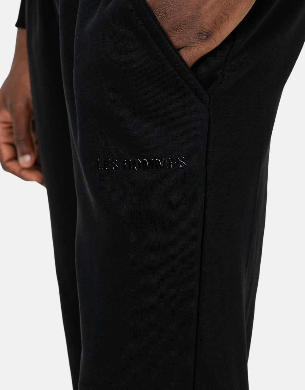 Les Hommes Logo Jogger Black Sweatpants - view 4