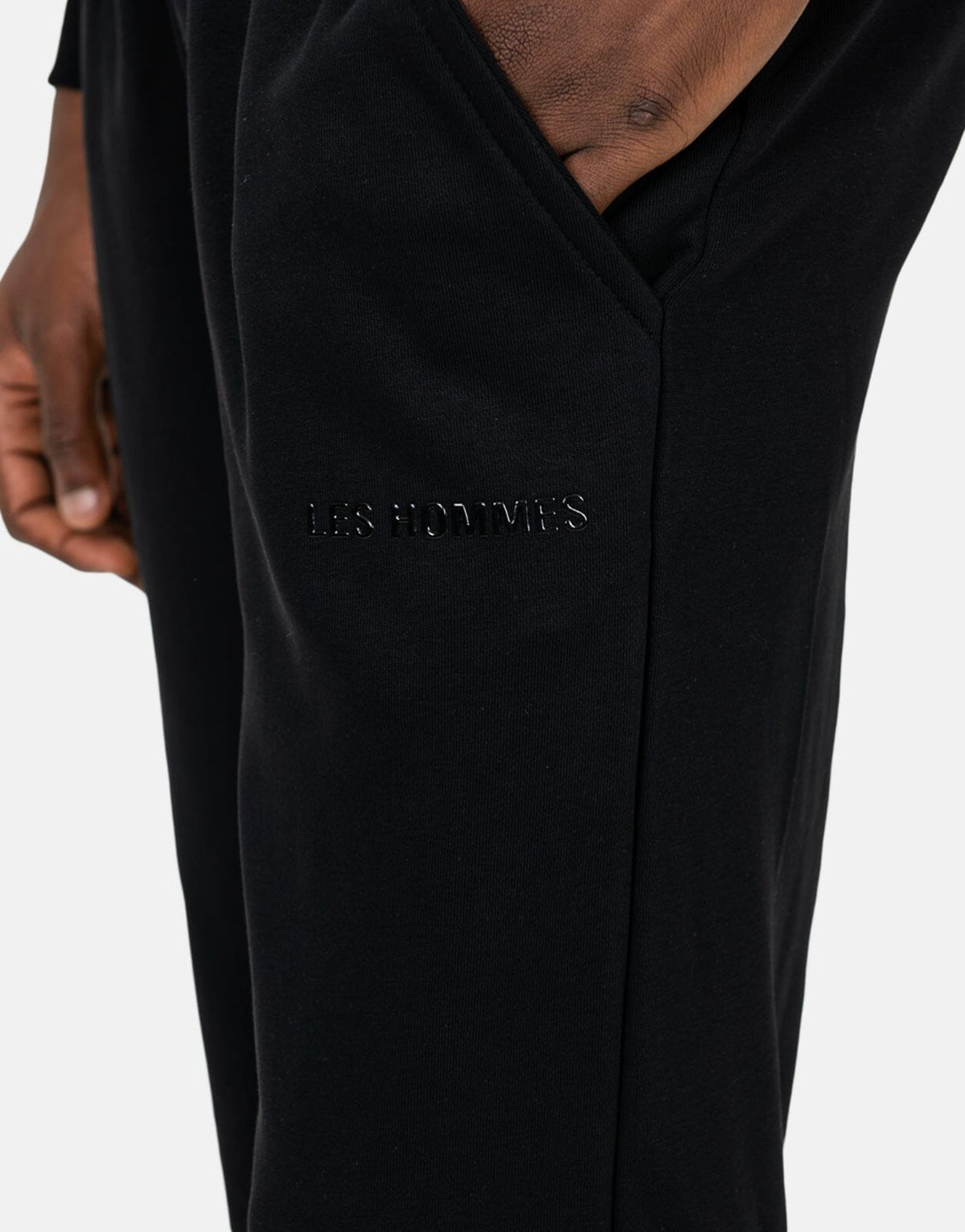 Les Hommes Logo Jogger Black Sweatpants - view 4