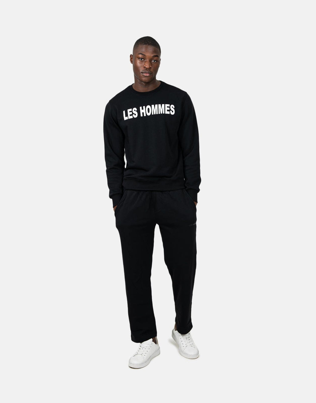 Les Hommes Logo Jogger Black Sweatpants - view 5