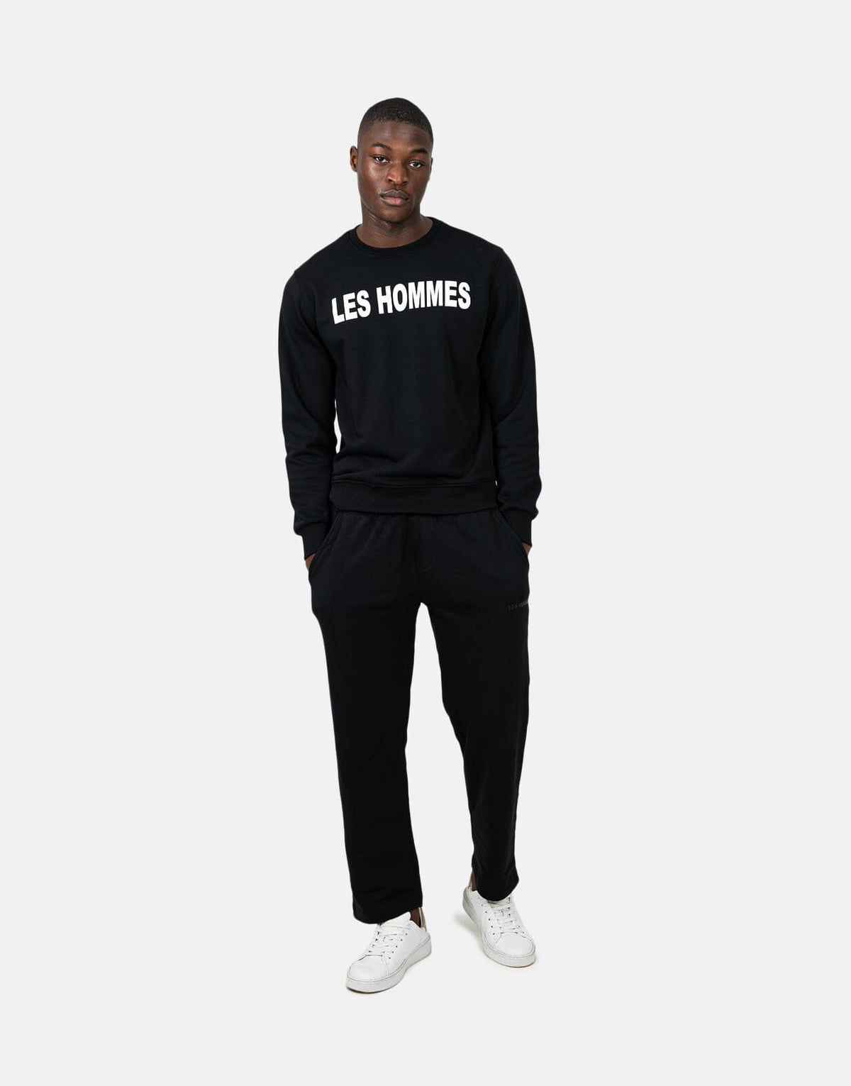 Les Hommes Logo Jogger Black Sweatpants - view 5