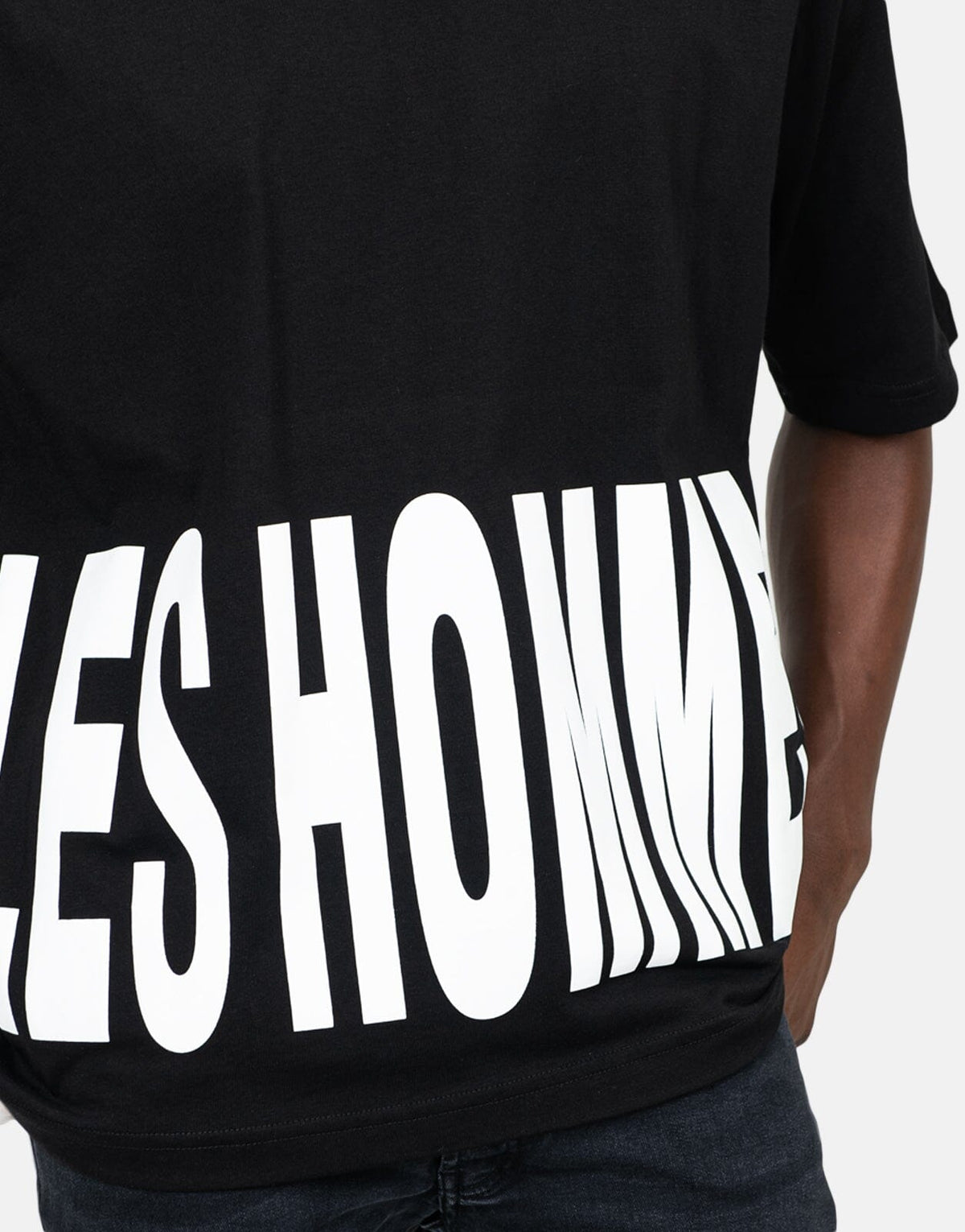 Les Hommes Marco Logo Black T-Shirt - view 3