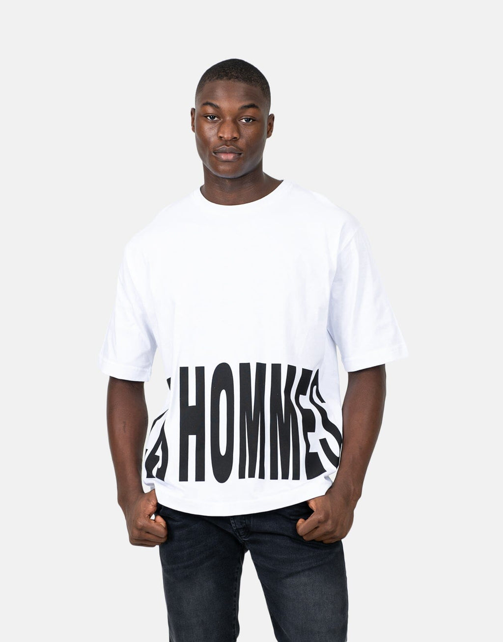Les Hommes Marco Logo White T-Shirt