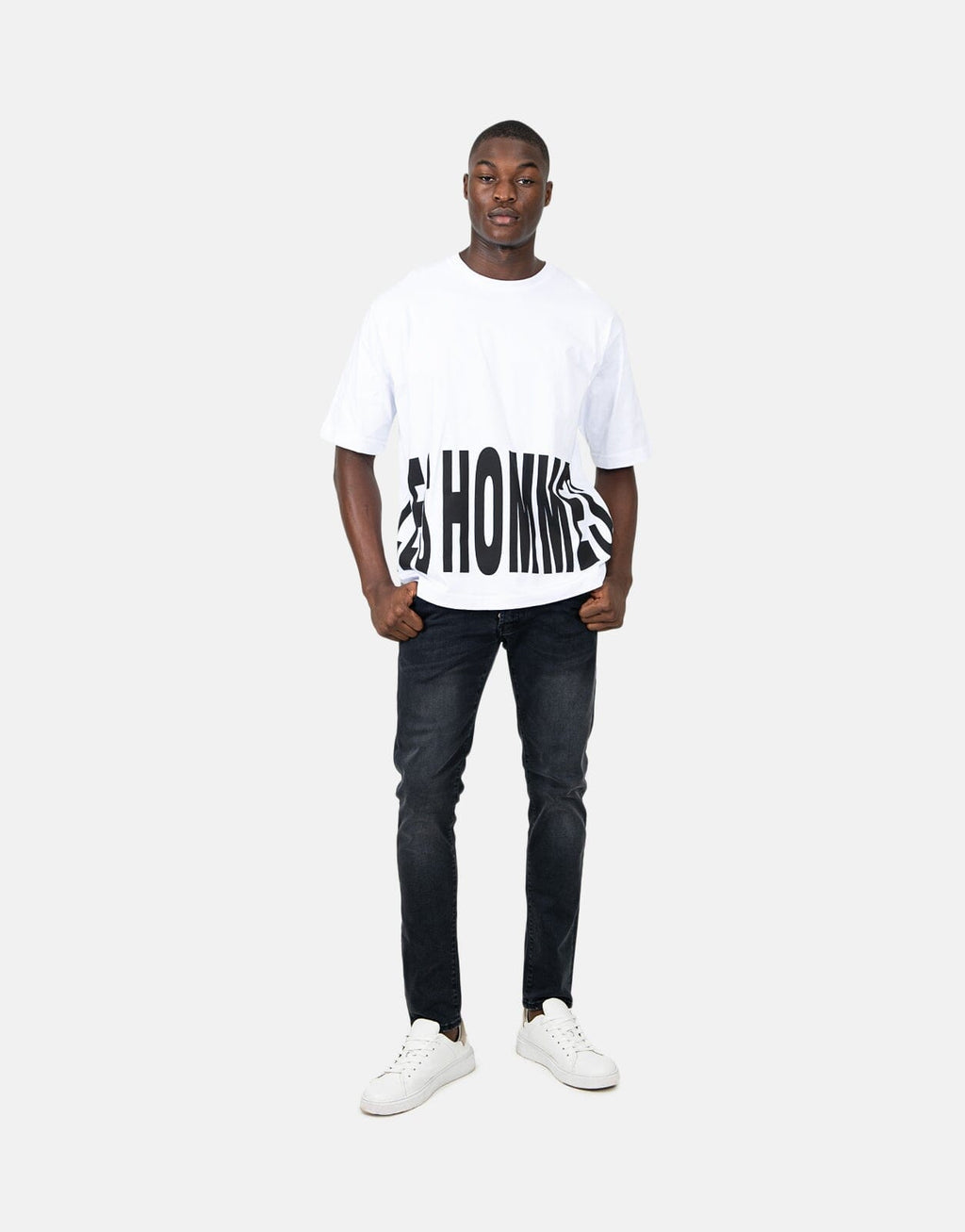 Les Hommes Marco Logo White T-Shirt - view 4