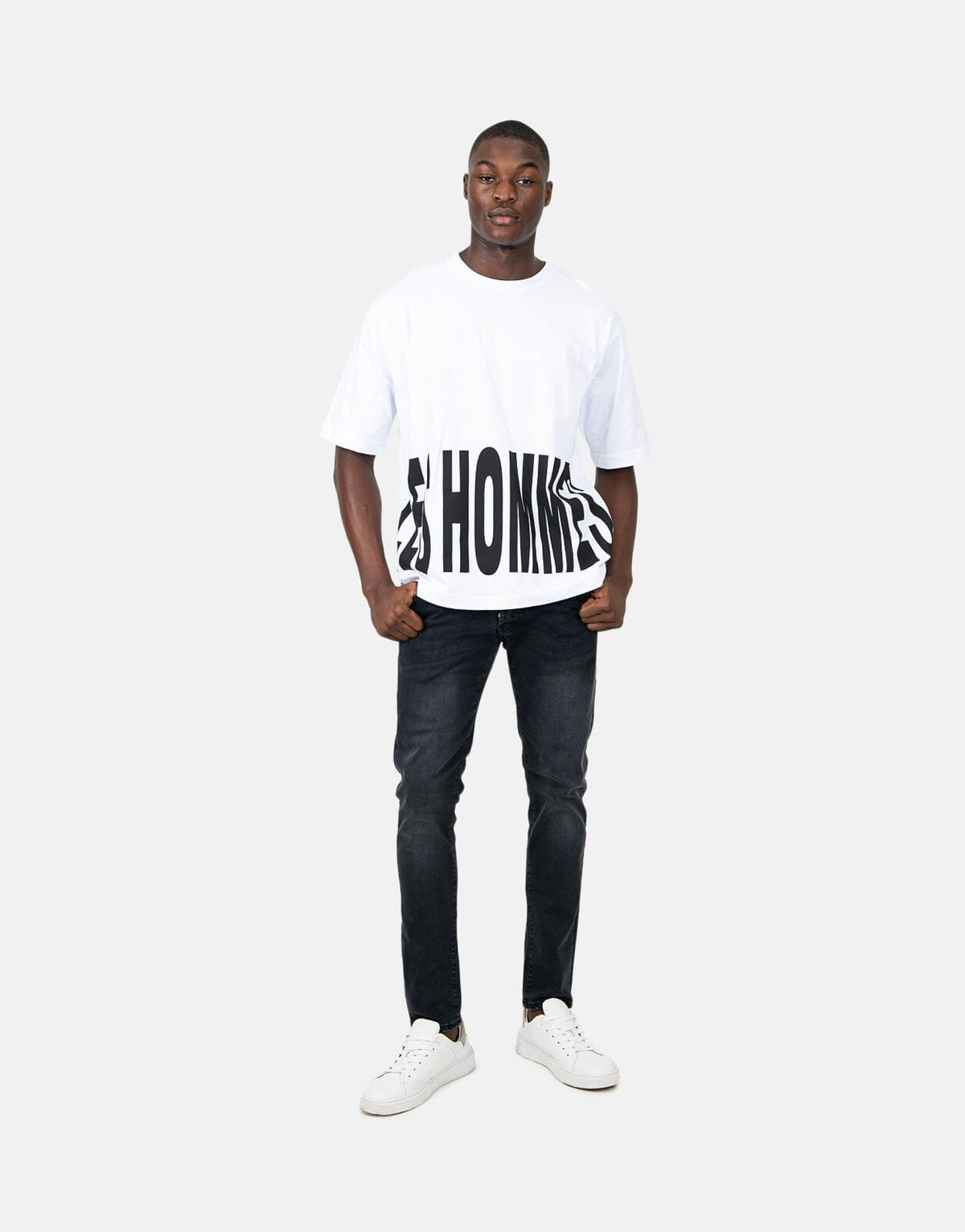 Les Hommes Marco Logo White T-Shirt - view 4