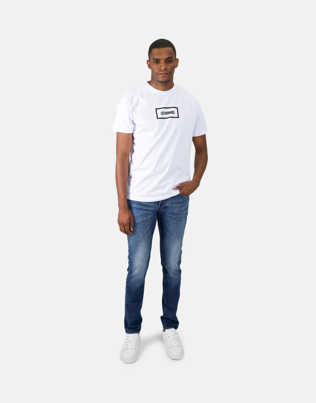 Les Hommes Mid Wash Jeans - view 5