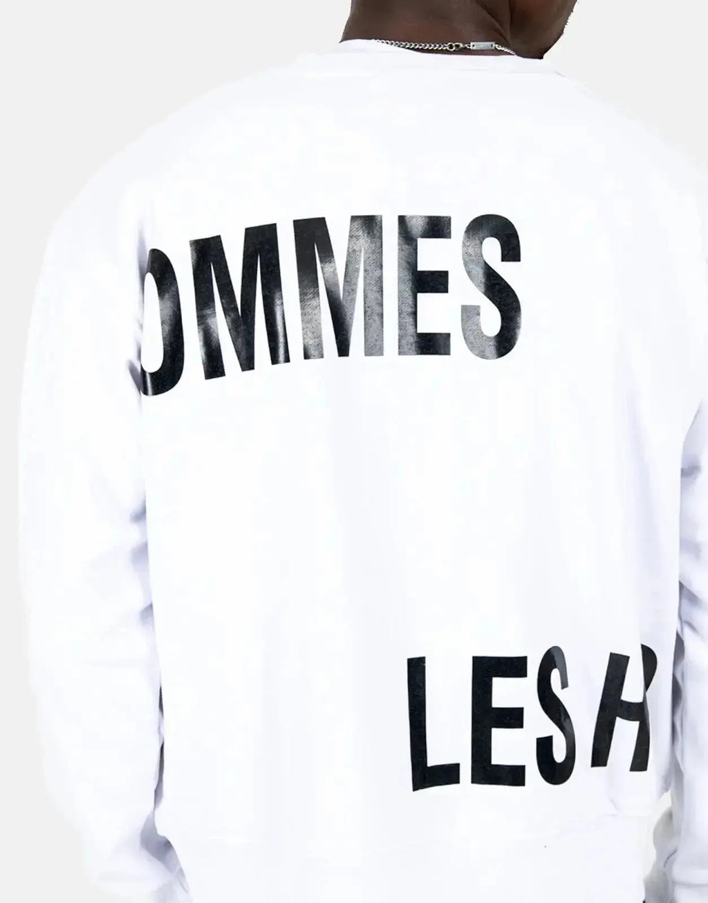 Les Hommes Multi Font White Sweatshirt - view 4