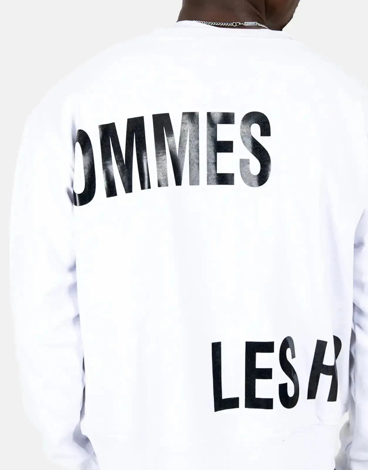 Les Hommes Multi Font White Sweatshirt - view 4
