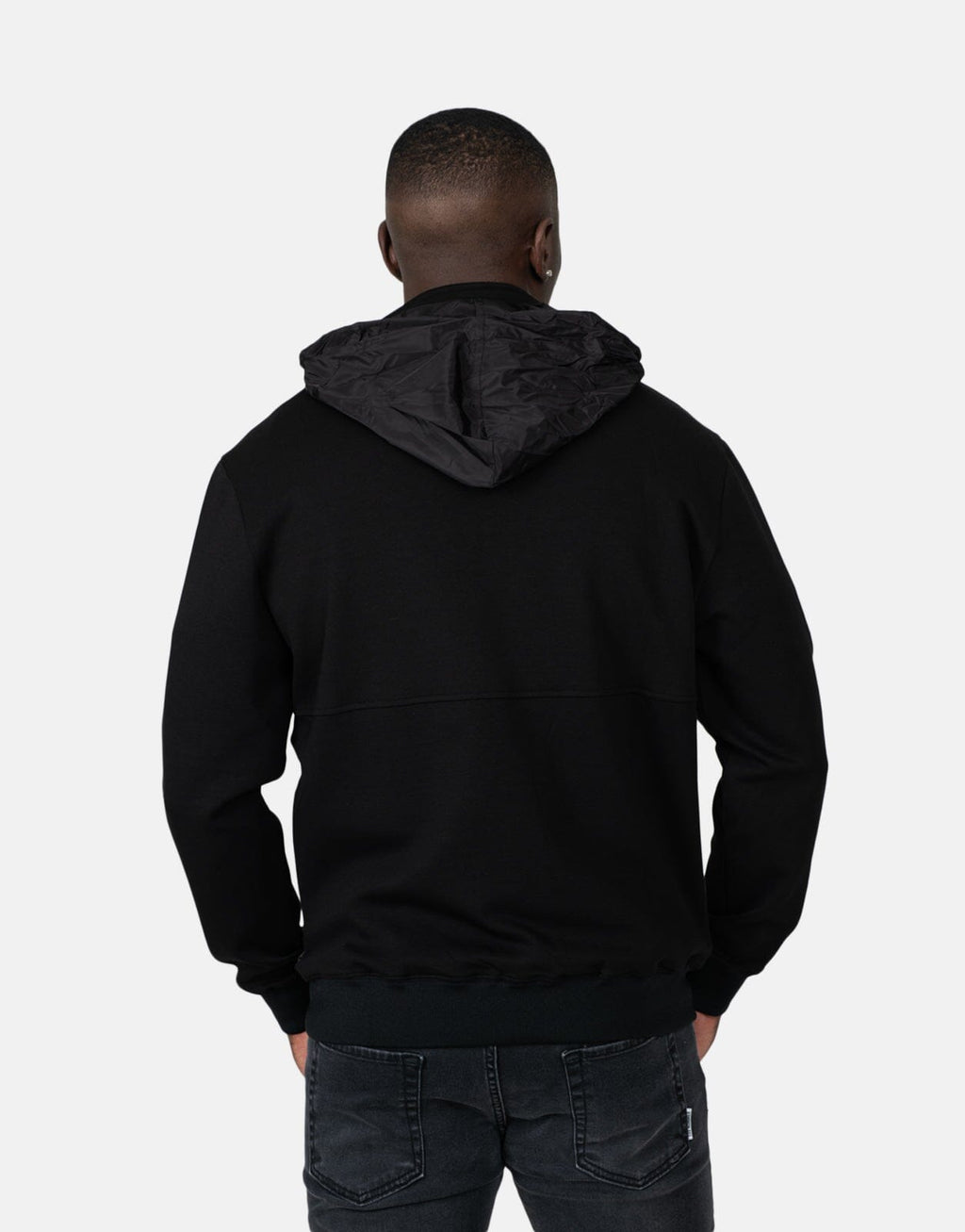 Les Hommes Nylon Black Sweatshirt - view 2