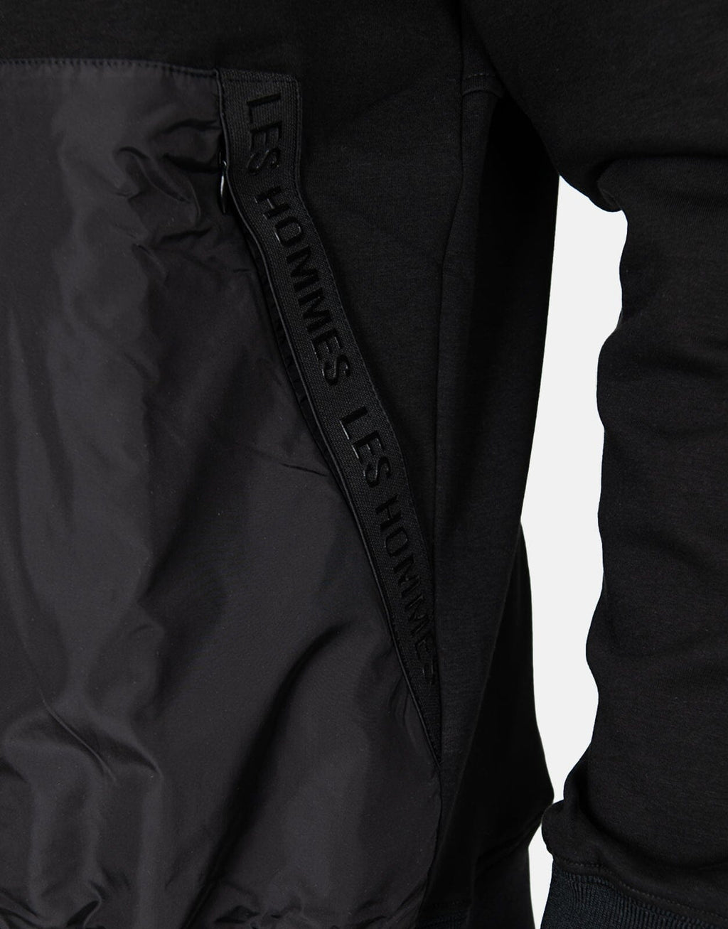 Les Hommes Nylon Black Sweatshirt - view 3