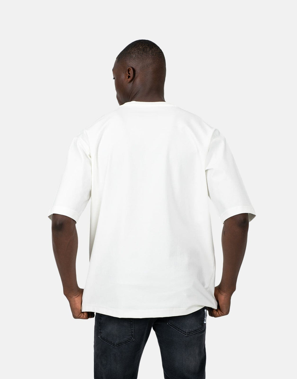 Les Hommes Over Rubber Print White T-Shirt - view 2