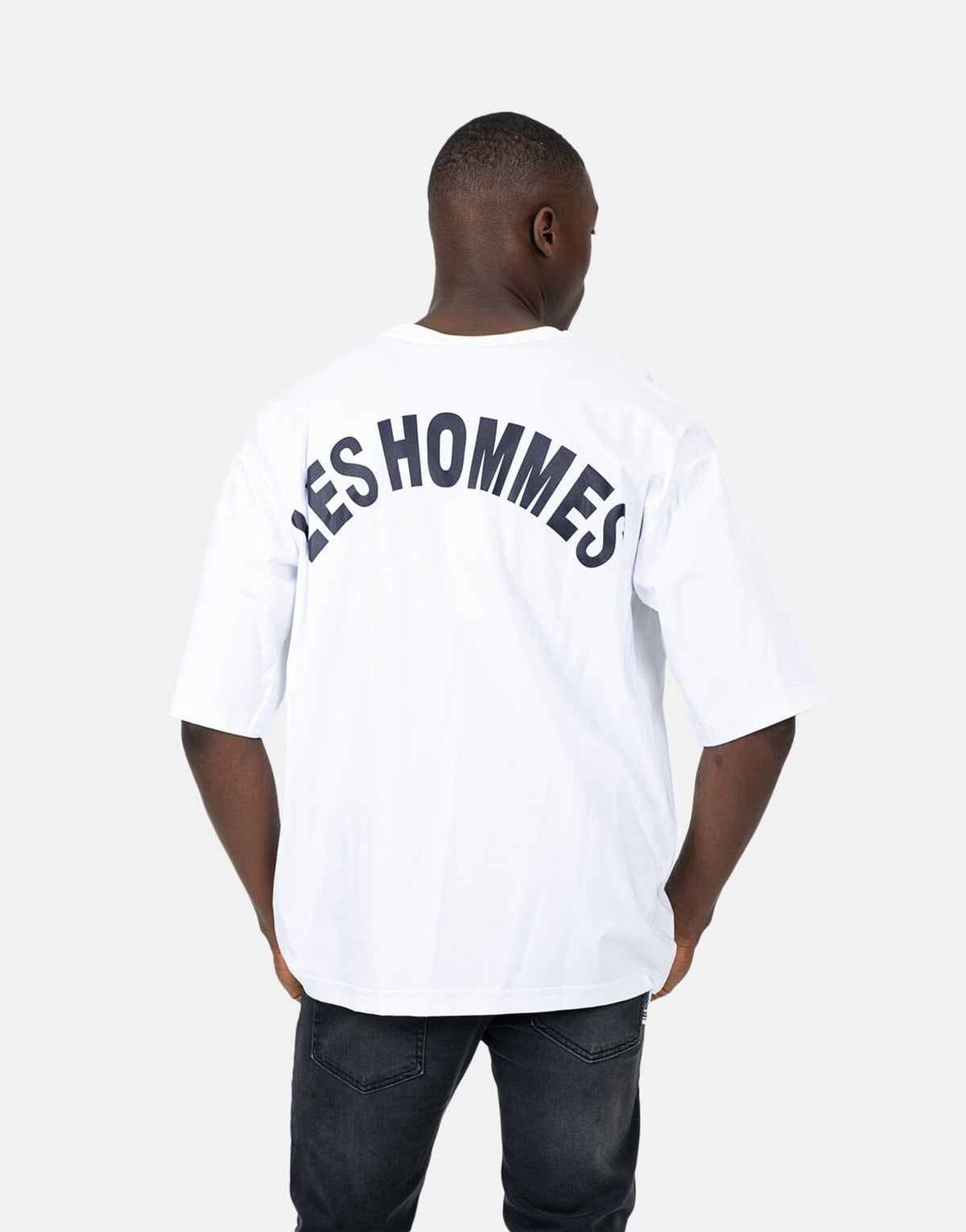 Les Hommes Overlogo Black T-Shirt - view 2
