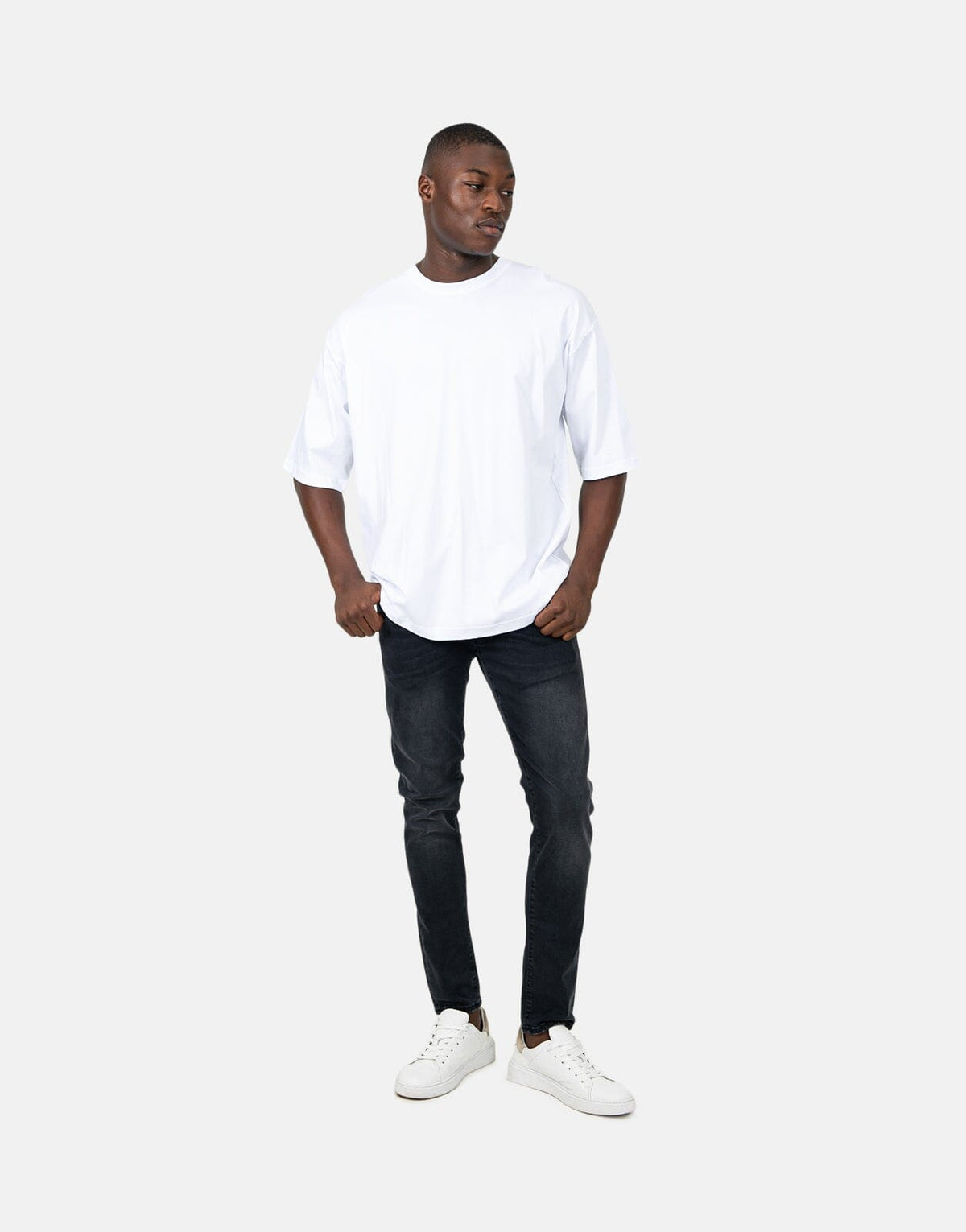Les Hommes Overlogo Black T-Shirt - view 4