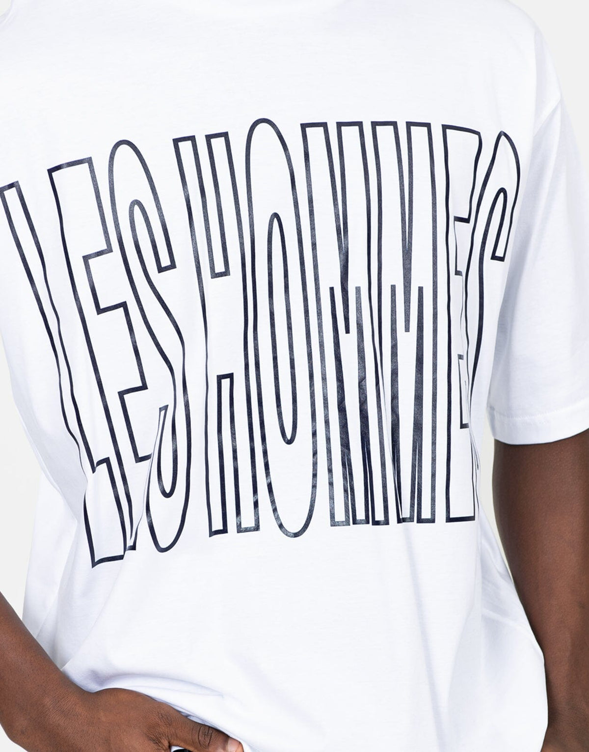 Les Hommes Overoutline White T-Shirt - view 3