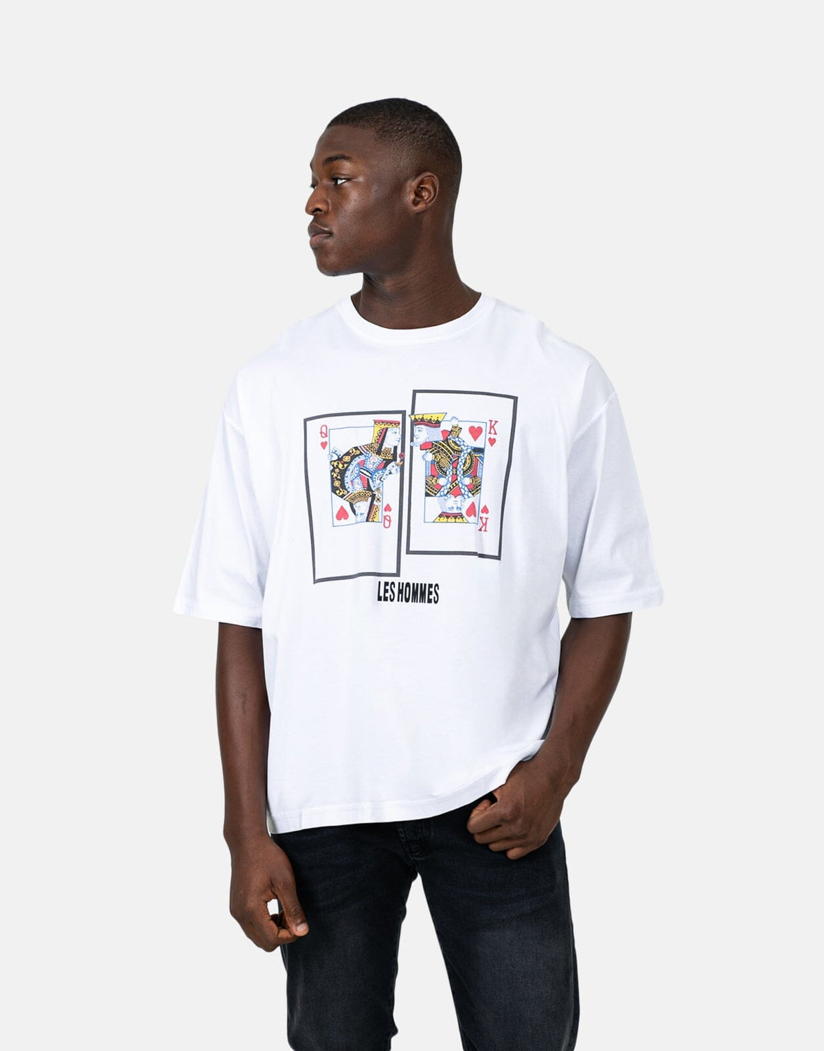 Les Hommes Queen King White T-Shirt