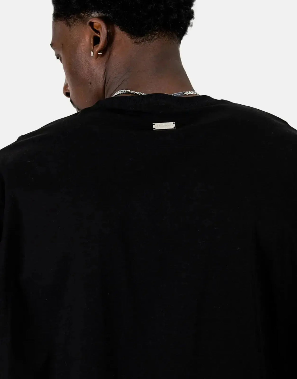 Les Hommes Shadow Graphic Black T-Shirt - view 4