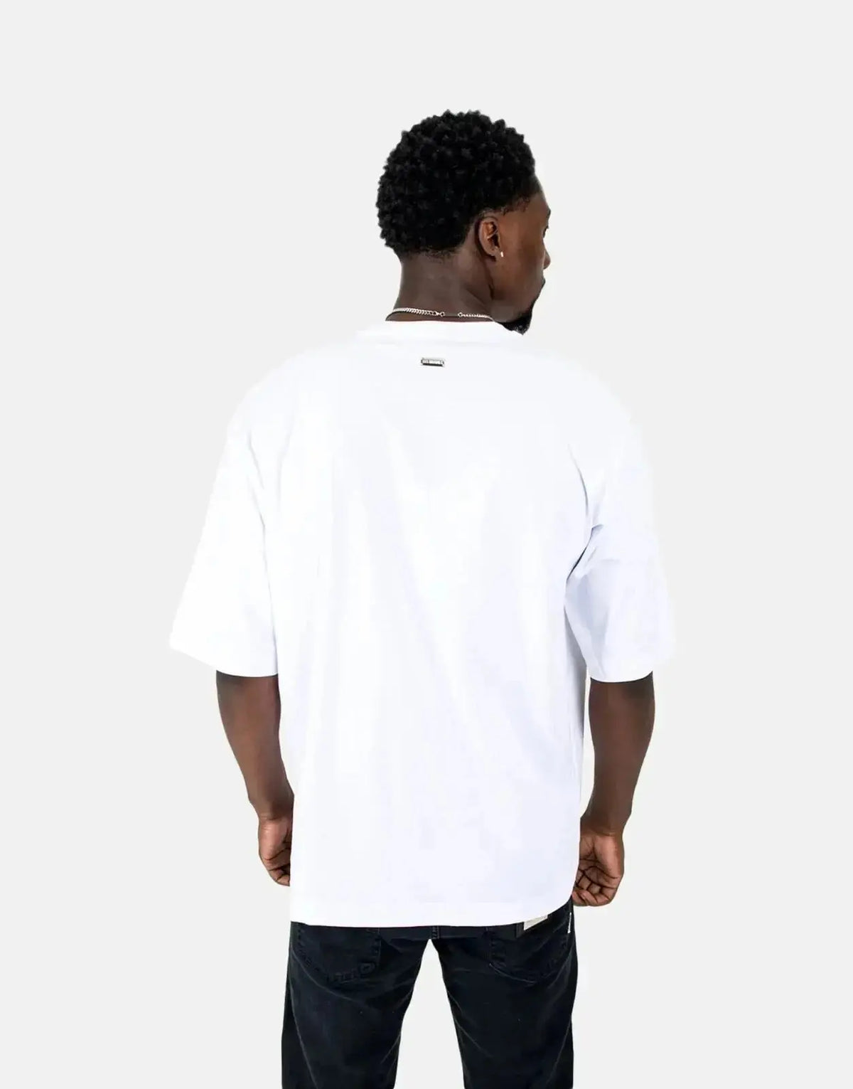 Les Hommes Shadow Graphic White T-Shirt - view 2