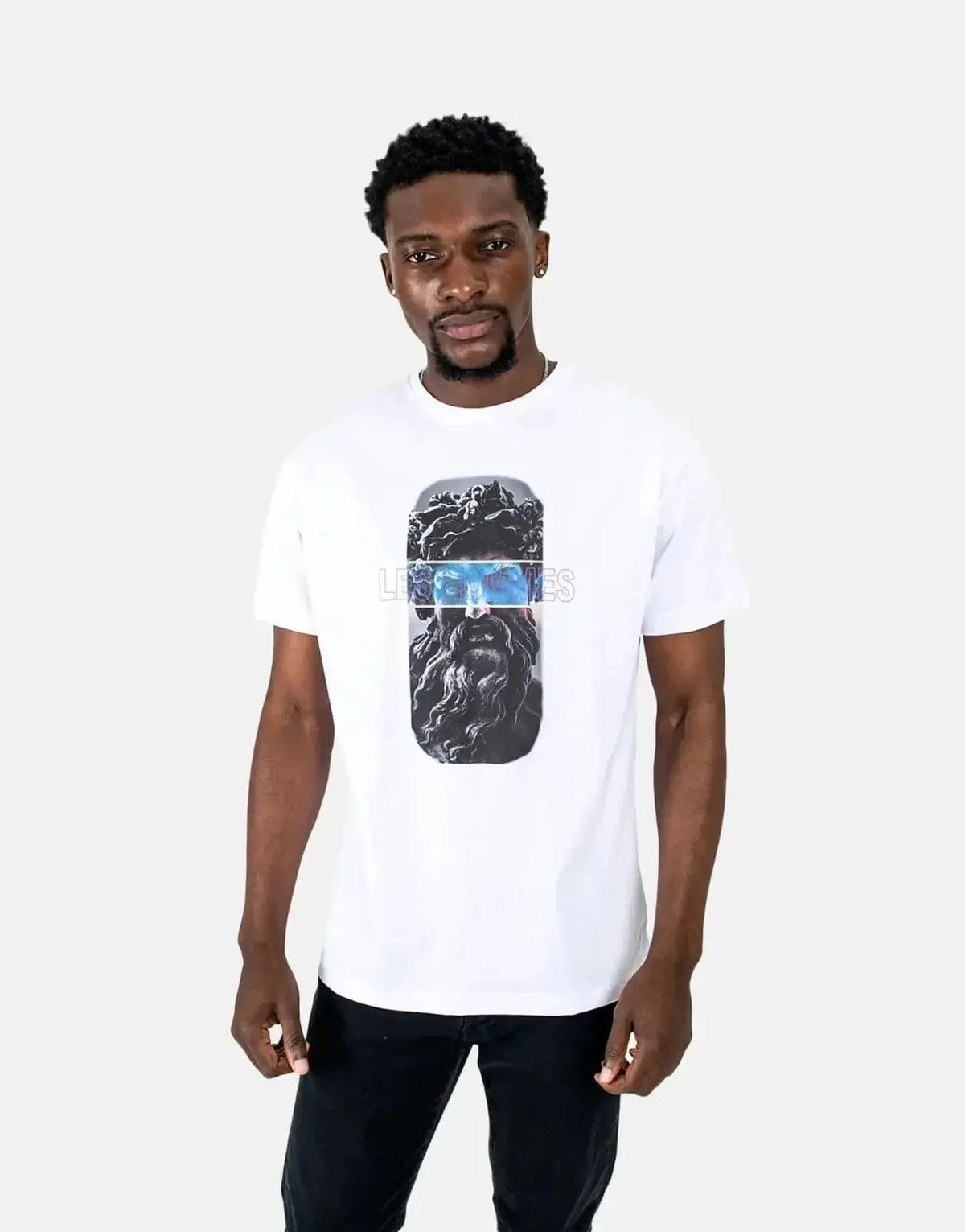 Les Hommes Statue White T-Shirt