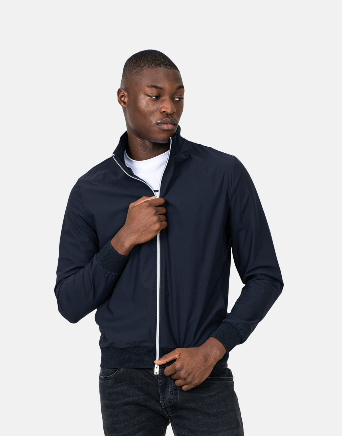 Les Hommes Tech Blue Lightweight Jacket