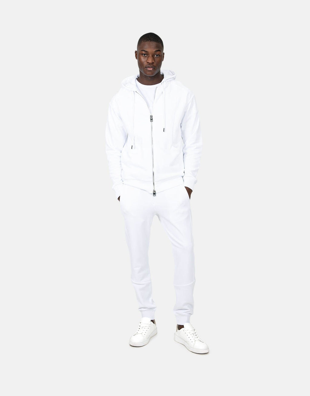 Les Hommes Zip White Sweatshirt - view 2