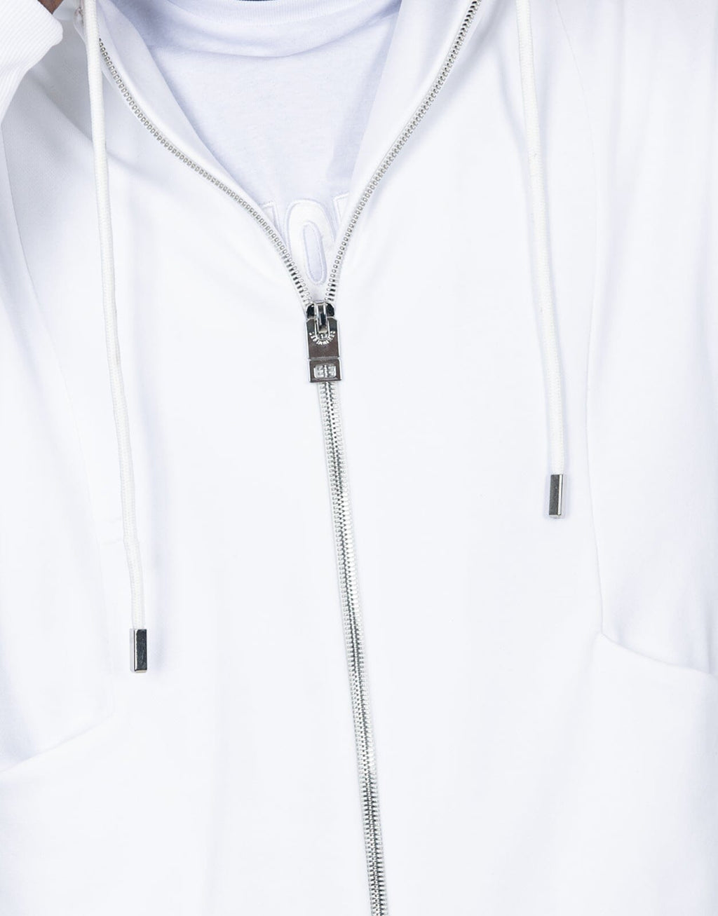 Les Hommes Zip White Sweatshirt - view 4
