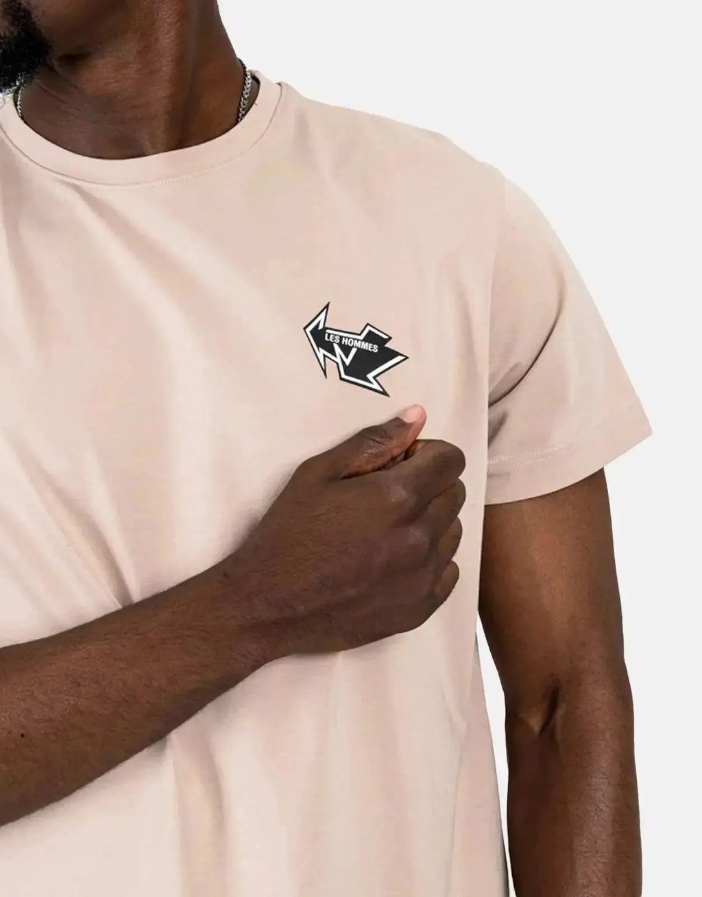 Les Hommes Arrow back Print Stone T-Shirt - view 3