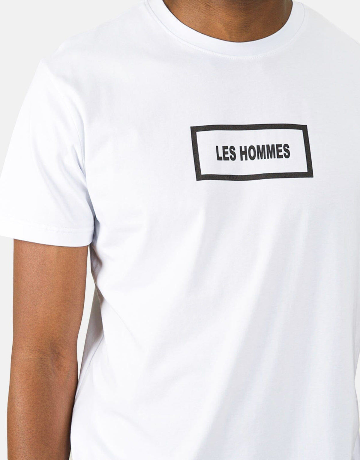 Les Hommes Box Print White T-Shirt - view 4