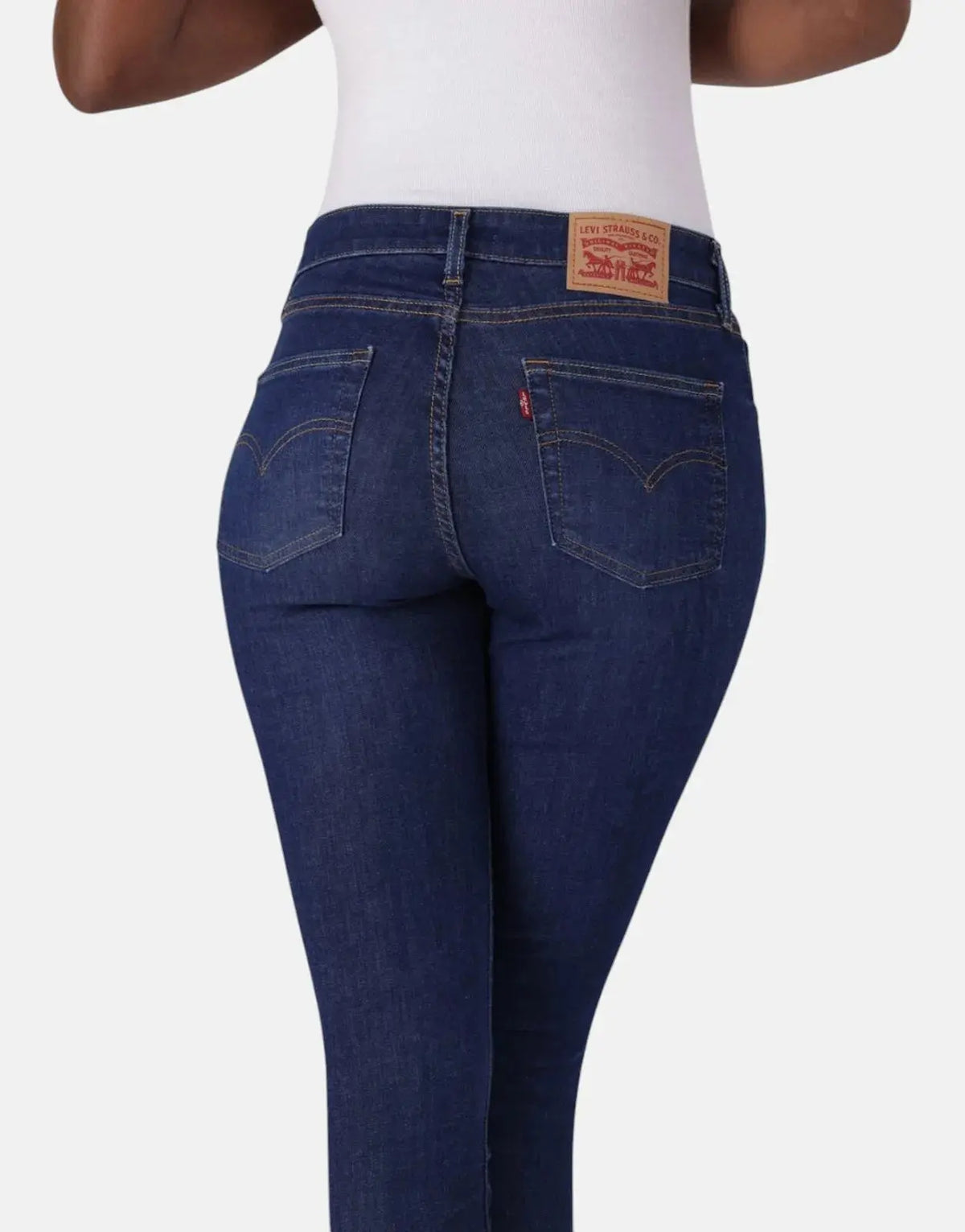 Levi's 721 High Rise Skinny Blue Wave Dark Jeans - view 3