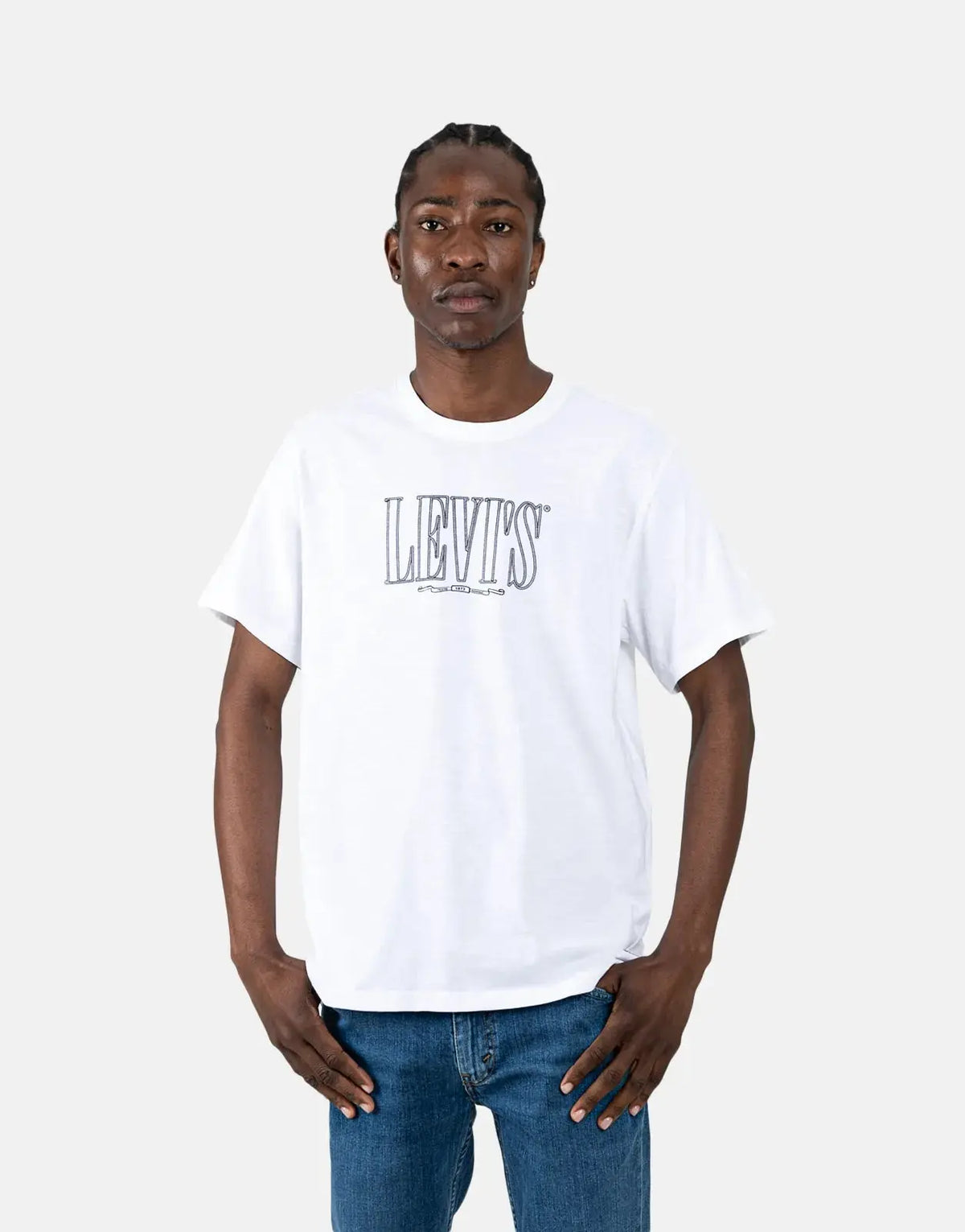 Levi's Relaxed Fit Rope Serif Logo White T-Shirt
