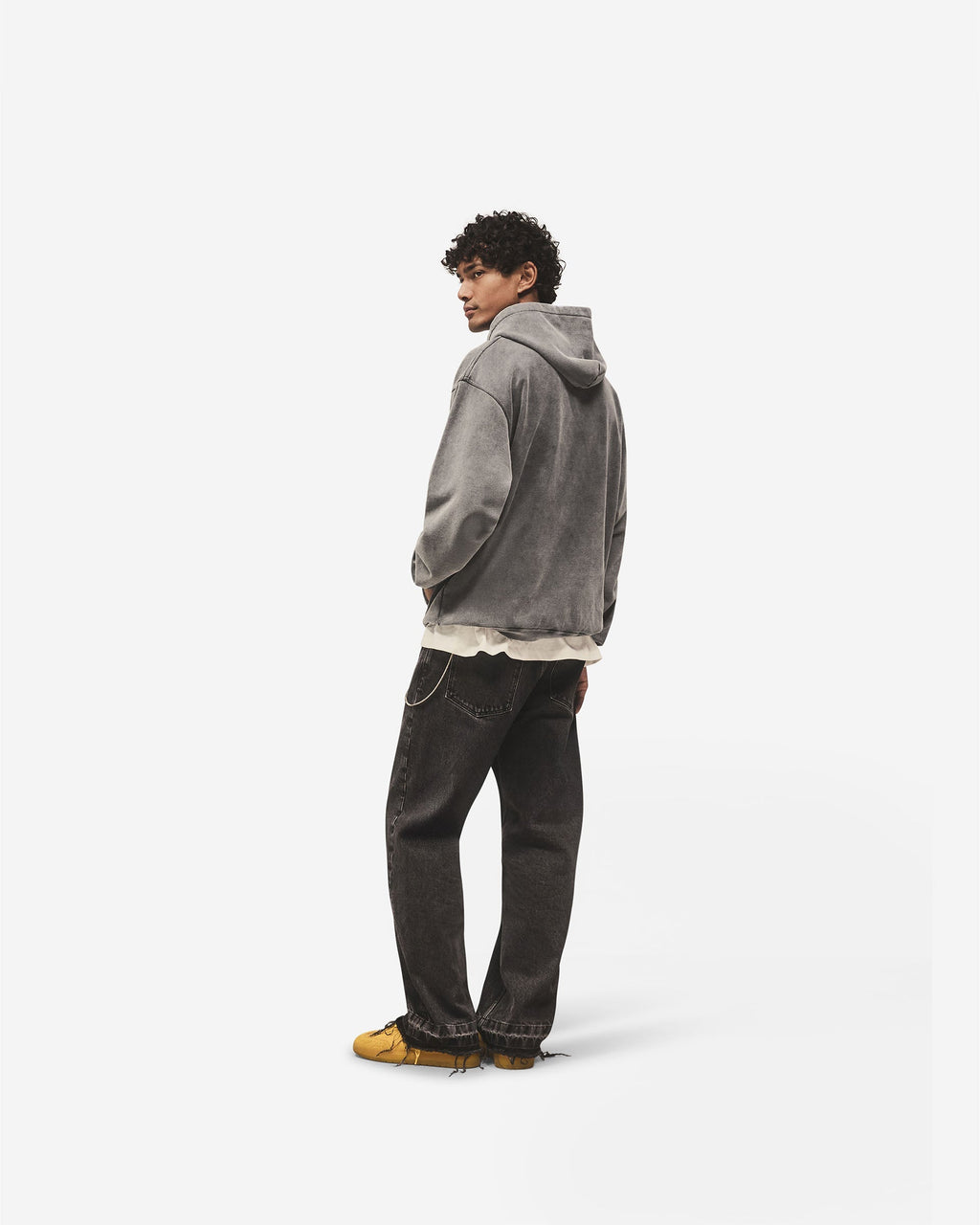 Script Logo Hoodie - Vintage Grey
