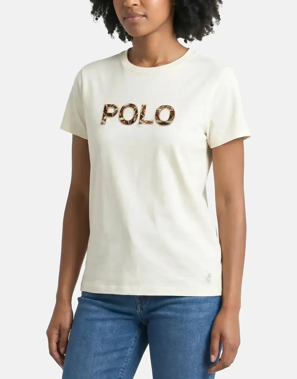 Polo Anlia Embellished Off-White T-Shirt