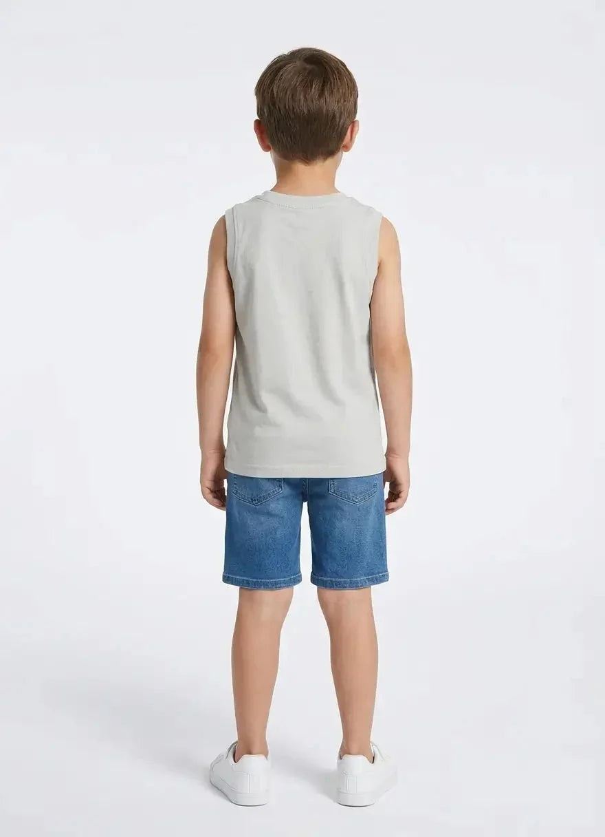 Polo Boys Connor Printed Silver Grey Vest - view 2