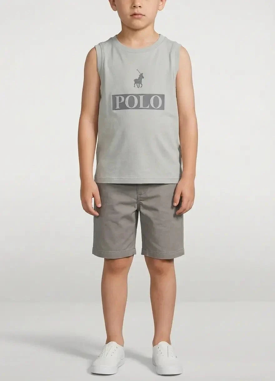 Polo Boys Connor Printed Silver Grey Vest - view 3