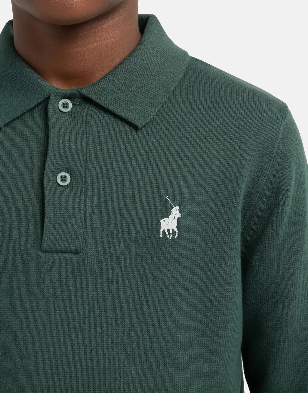 Polo Boys Sean Knitted Forest Green Golfer - view 4
