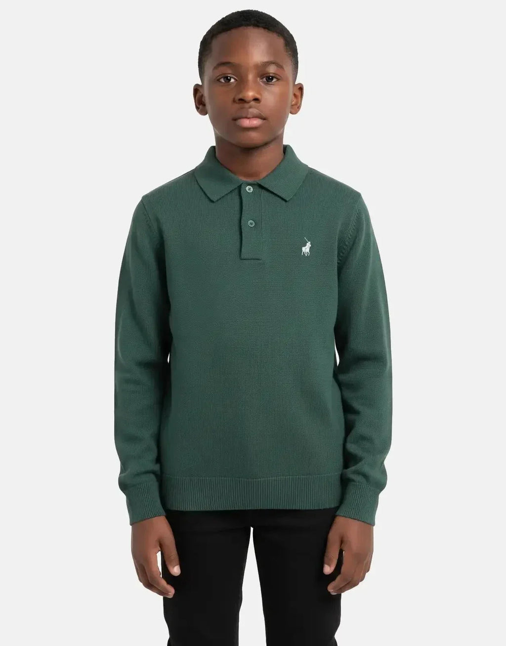 Polo Boys Sean Knitted Forest Green Golfer