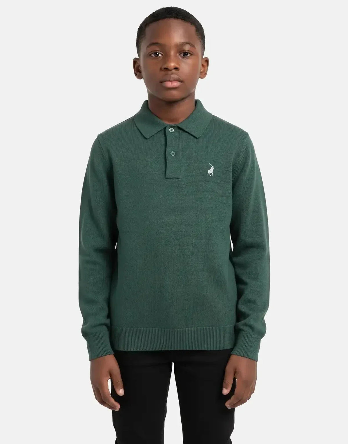 Polo Boys Sean Knitted Forest Green Golfer