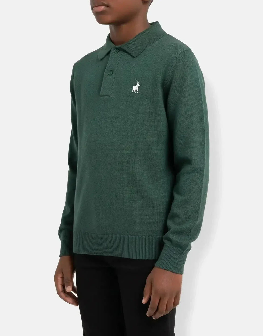 Polo Boys Sean Knitted Forest Green Golfer - view 2