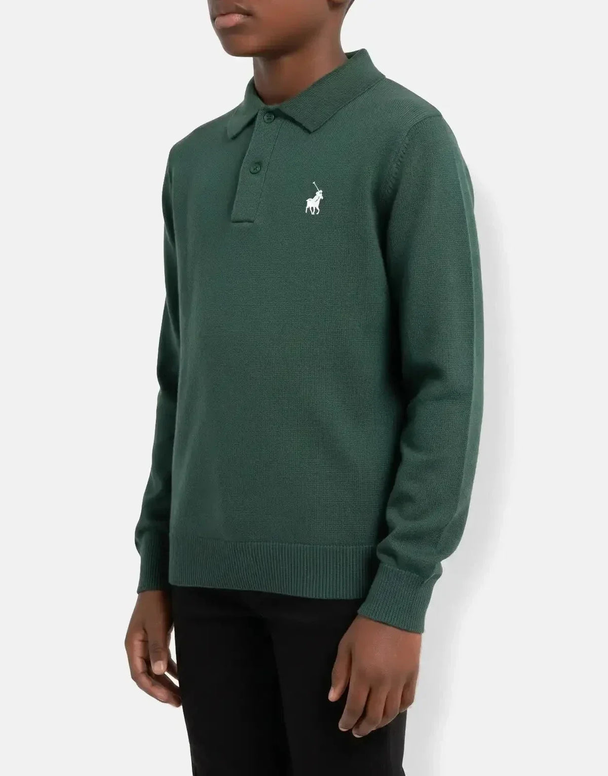 Polo Boys Sean Knitted Forest Green Golfer - view 2