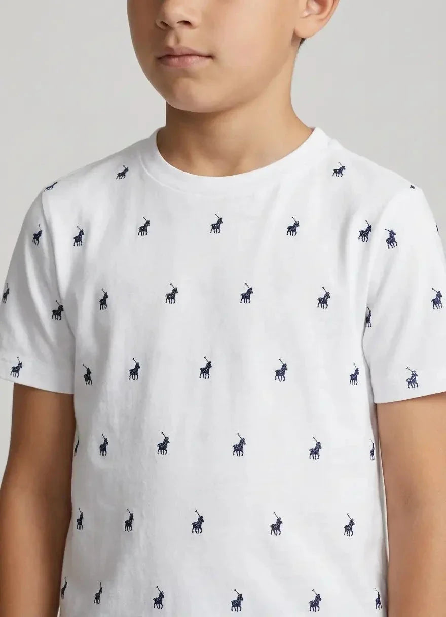 Polo Boys Sebastian Monogram White T-Shirt - view 2