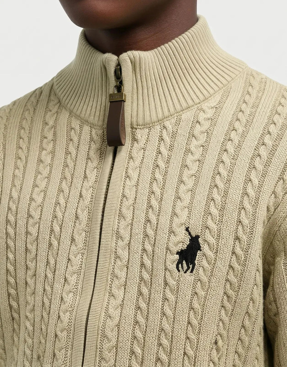Polo Boys Simpiwe Quarter Zip Khaki Knitwear - view 3