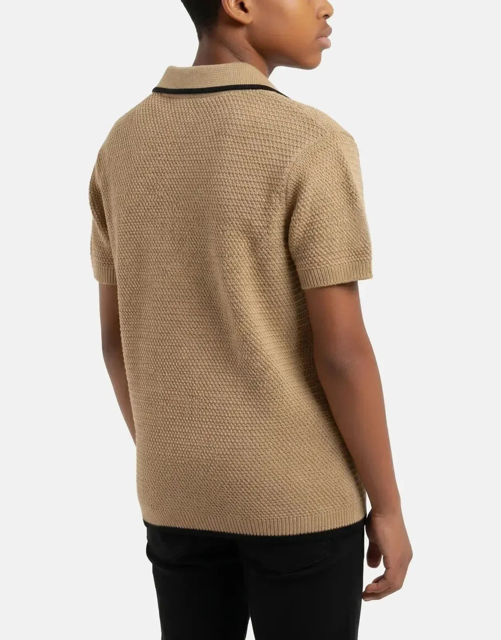 Polo Boys Sipho Knitted Camel Golfer - view 2