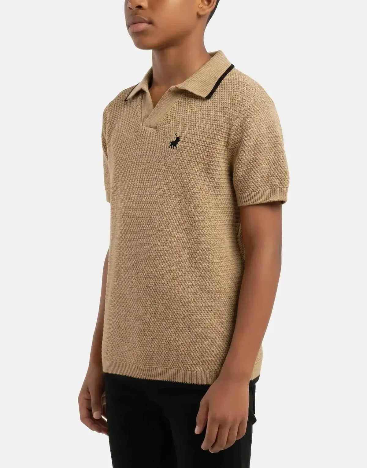 Polo Boys Sipho Knitted Camel Golfer - view 4