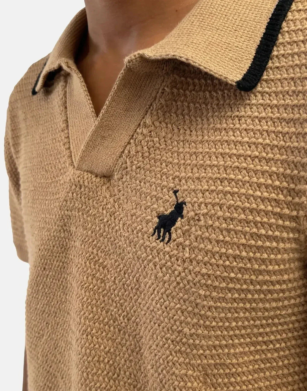 Polo Boys Sipho Knitted Camel Golfer - view 5