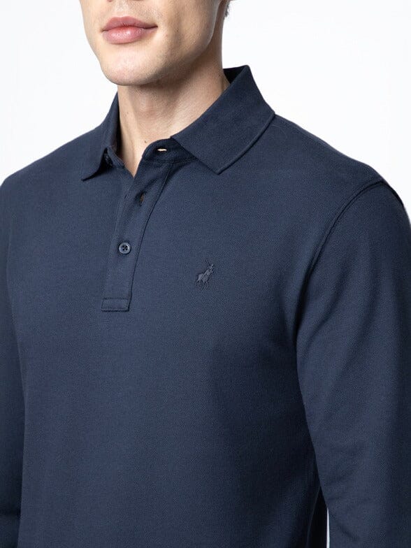 Polo Essential Pique LS Navy Golfer - view 3